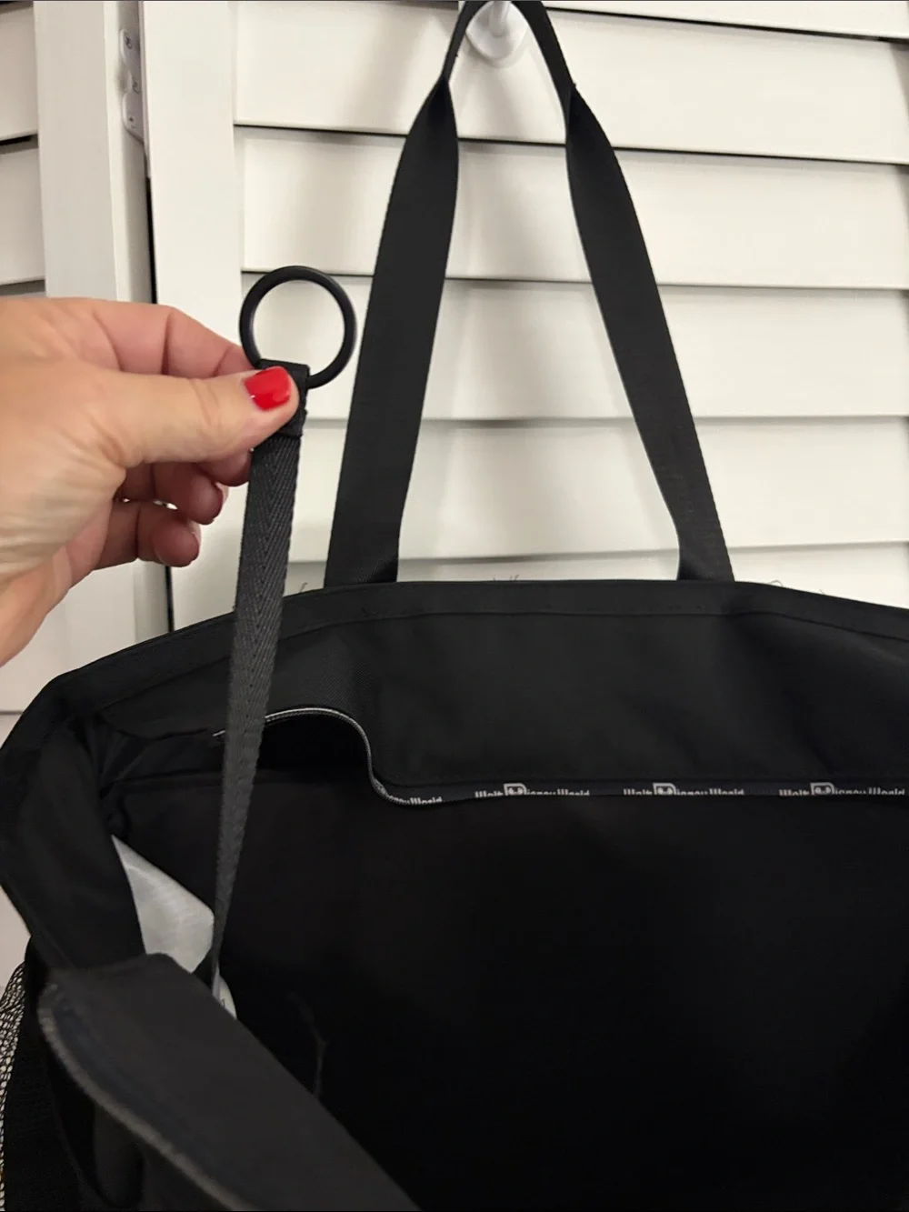 Disney Black Walt Disney World Logo Laptop Messenger Tote Bag